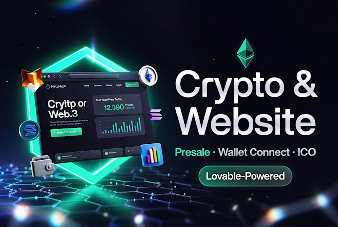 lovable crypto website design token presale website wallet web3 integration ico