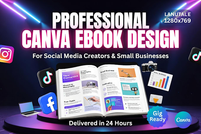 design canva ebook for social media content creators and small business in 24hrs