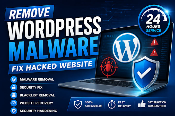 remove malware and fix hacked wordpress website security issues