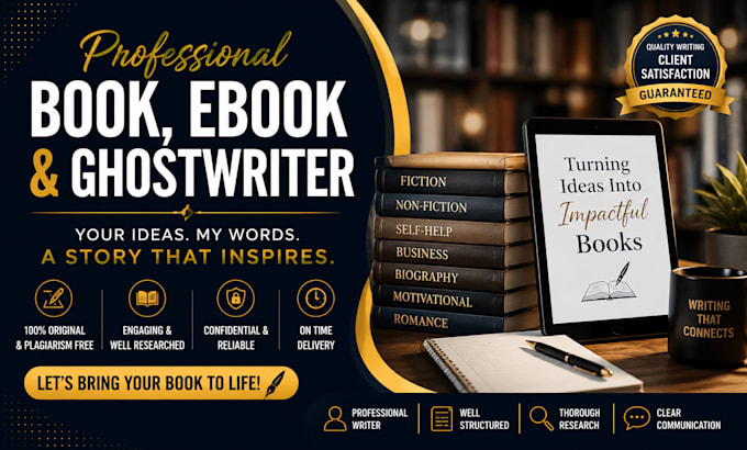 write or ghostwrite your fiction novel