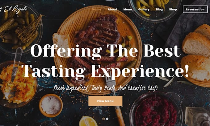 design restaurant website with online food ordering system