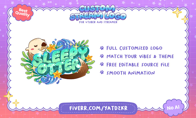 create custom vtuber logo and animated streamer branding