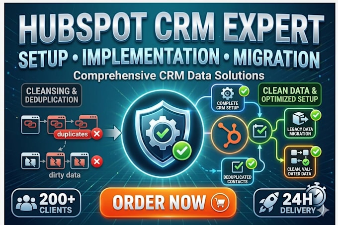 hubspot crm setup implementation hubspot data migration cleansing deduplication