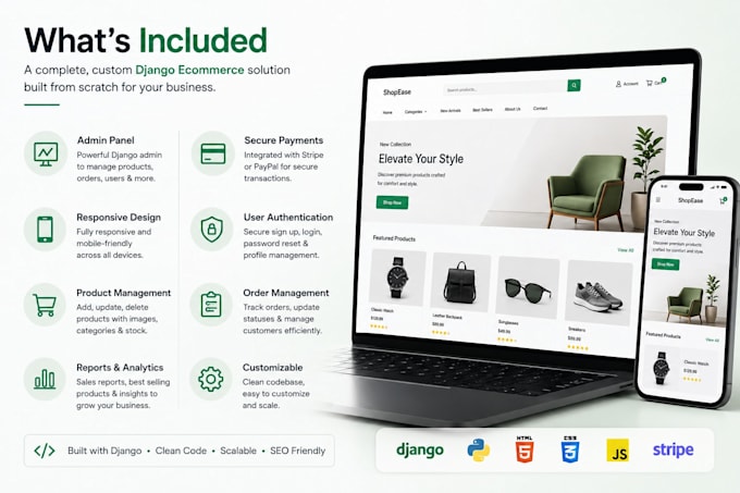 your business website using django