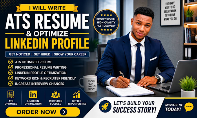 write ats resume and optimize linkedin profile