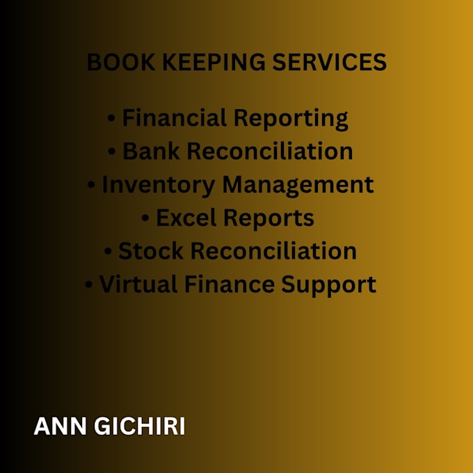 do bookkeeping and reconcile records professionally