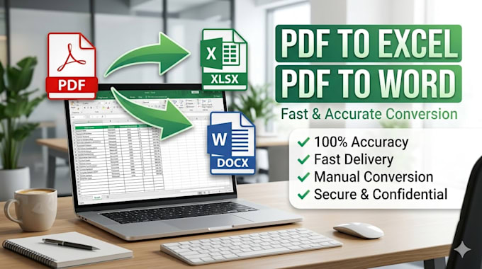 convert PDF to excel or word manually with accuracy