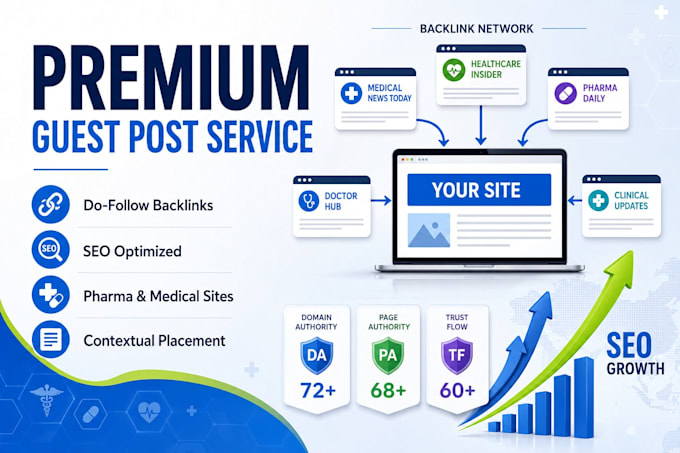 provide high authority pharma and biotech backlinks