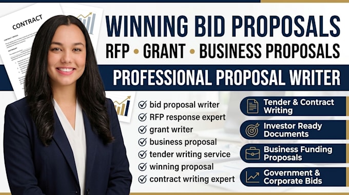 write winning bid proposal, rfp response, business and tender proposal