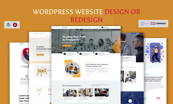 get design or redesign a modern wordpress website