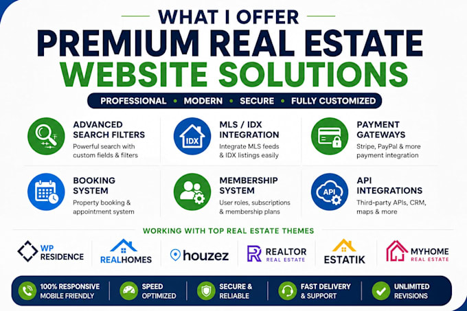 customize wp residence or realhomes wordpress website