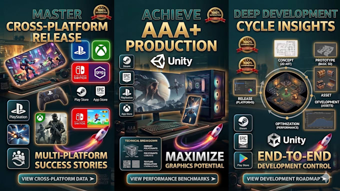 develop 2d 3d mobile games in unity game development