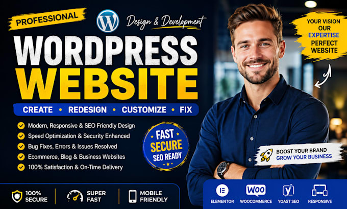 create wordpress website create website redesign wordpress custom wordpres fix
