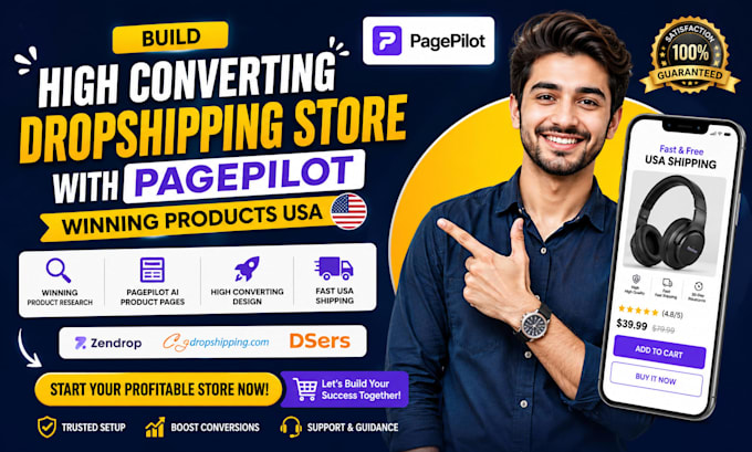 build high converting dropshipping store with pagepilot winning products USA