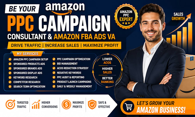 be your amazon ppc campaign consultant, amazon fba ads VA