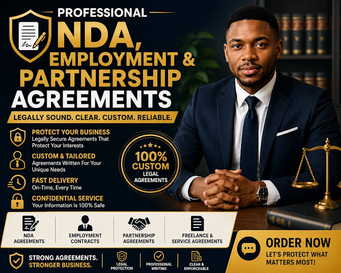 draft nda, employment, and partnership agreements