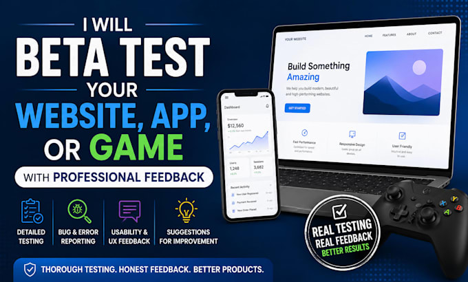 beta test your website, app, or game with professional feedback
