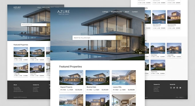 design a premium custom real estate website for agencies