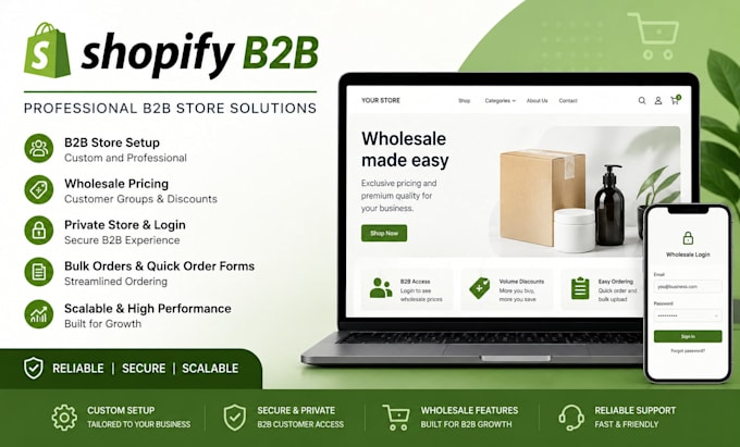 build a professional shopify b2b wholesale store