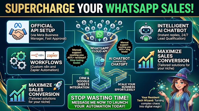 do whatsapp business api setup and build whatsapp chatbot automation
