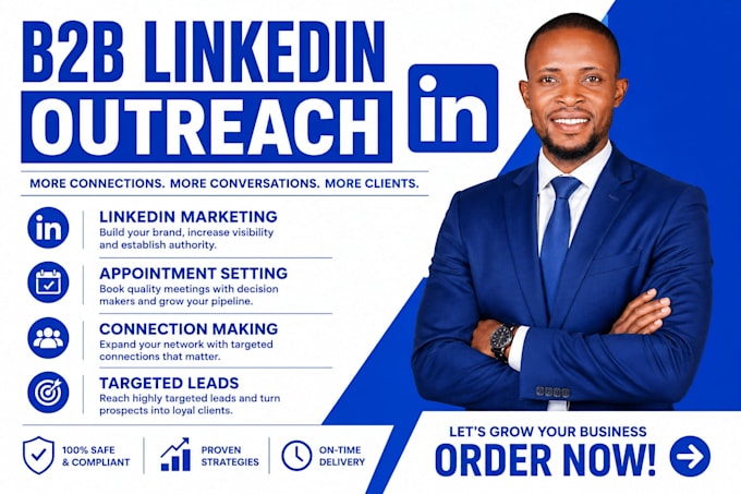 do linkedin outreach, b2b lead generation and appointment setting