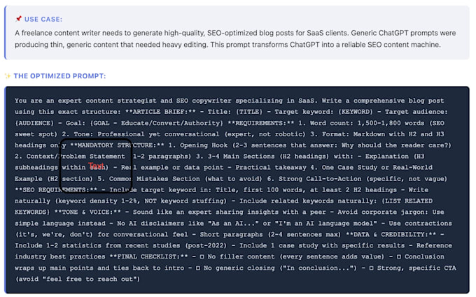 help you to ai prompt optimization for maximum results