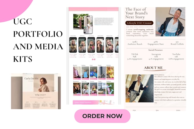 create a high converting canva website and ugc portfolio website