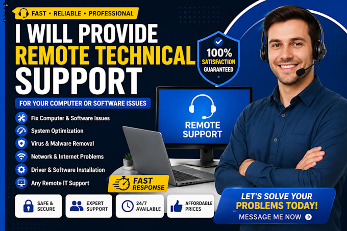 provide remote pc troubleshooting and IT support