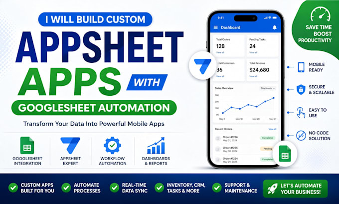 build custom appsheet apps googlesheet automation systems