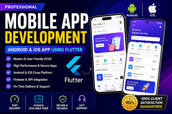 do mobile app development android app flutter ios app creation mobile app