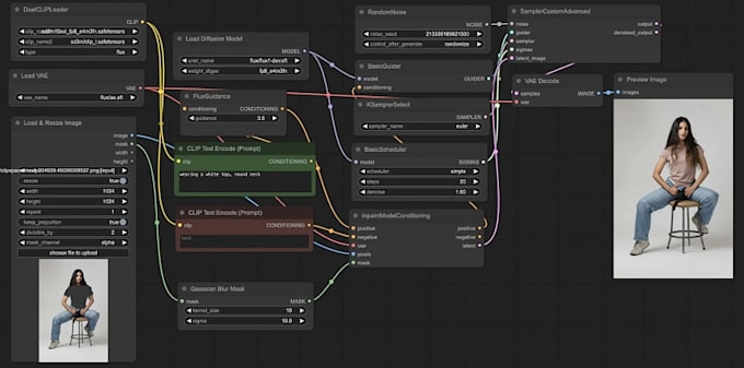 create advanced comfyui workflows for flux sdxl and stable diffusion