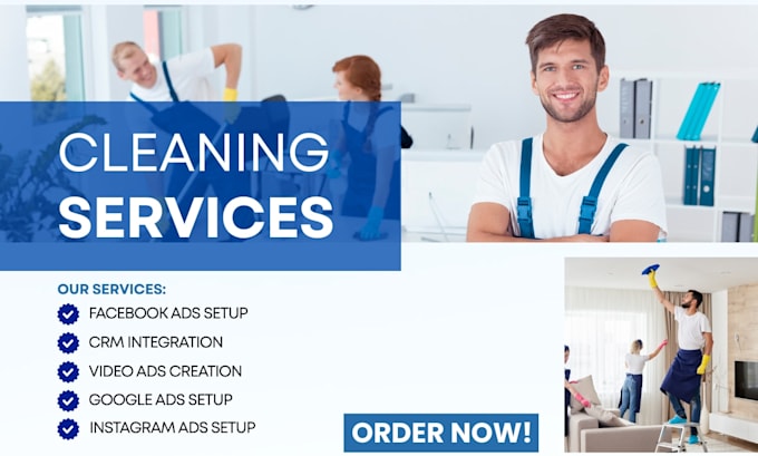 cleaning leads generation, cleaning facebook ads, cleaning google ads, video ads