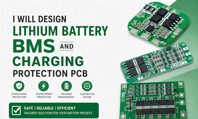 design lithium battery bms and charging protection pcb