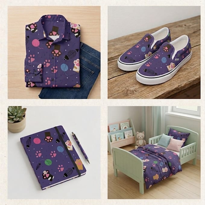create cute kids illustrations and seamless patterns
