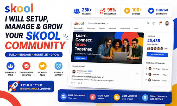 skool community skool online course skool promotion skool manager promote skool