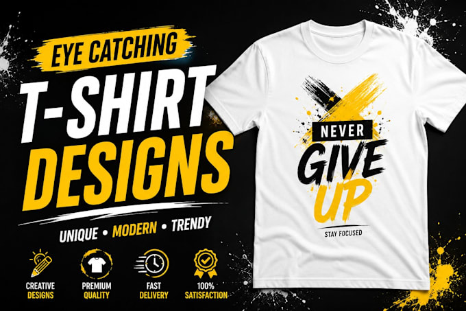 do trendy custom tshirt design and typography