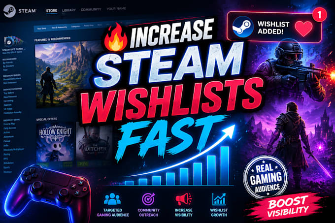 increase steam game wishlists with targeted gaming marketing