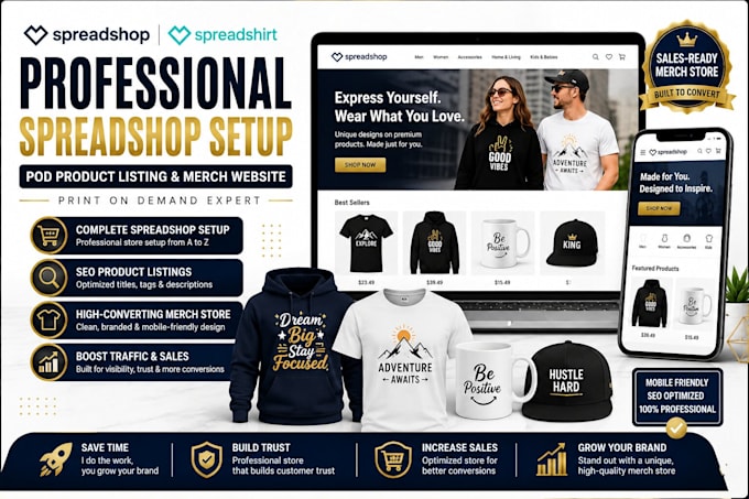 setup spreadshop pod product listing spreadshirt spreadshop merch website