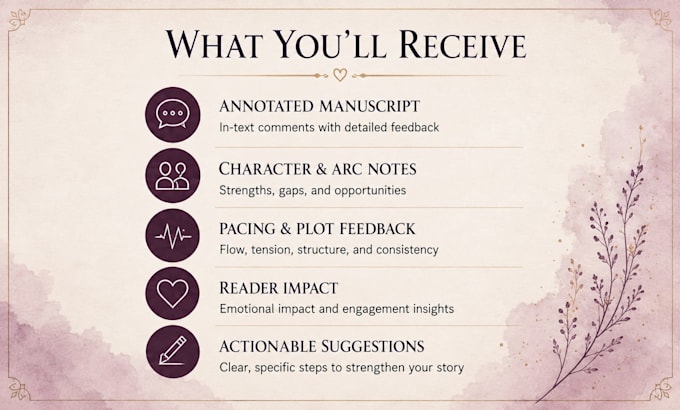 provide developmental editing for your romance or romantasy manuscript