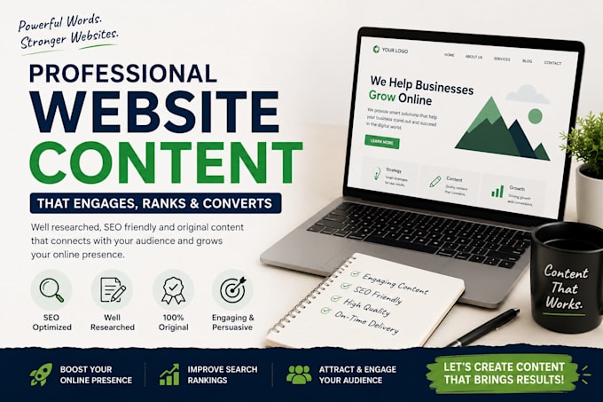 create website content for business and startup websites