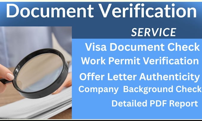 visa work permit offer letter and documents verification