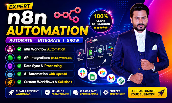 setup n8n workflows, ai automations, and ai agents
