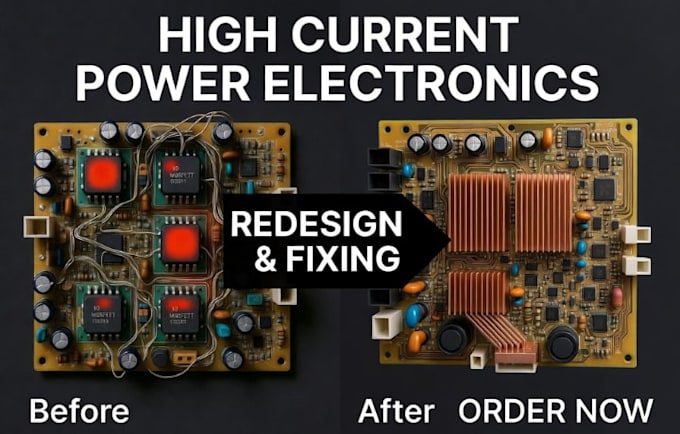 redesign, fix and optimize high current power circuit electronics pcb