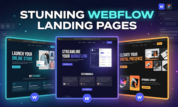 design responsive webflow landing page for startup and redesign