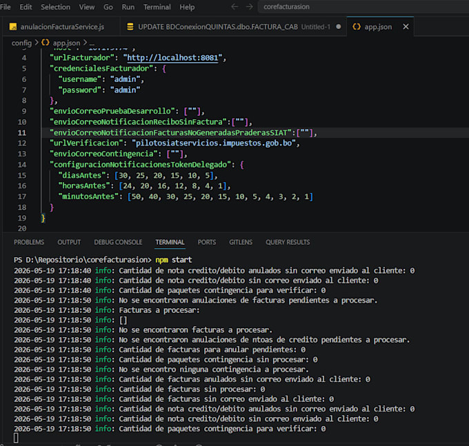 fix node js and c sharp backend bugs or integrate apis