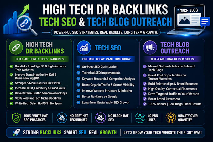 do tech blogger outreach for tech SEO and high da backlinks