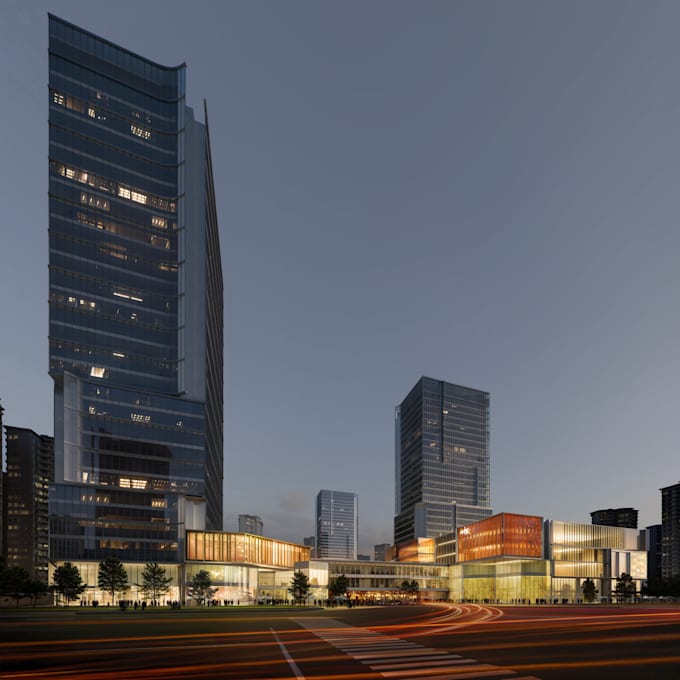 create atmospheric architectural exterior renderings