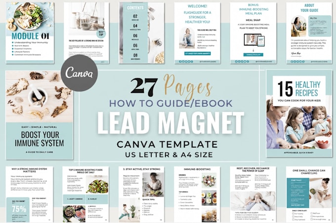 design an authoritative canva lead magnet, checklist guide, or digital ebook
