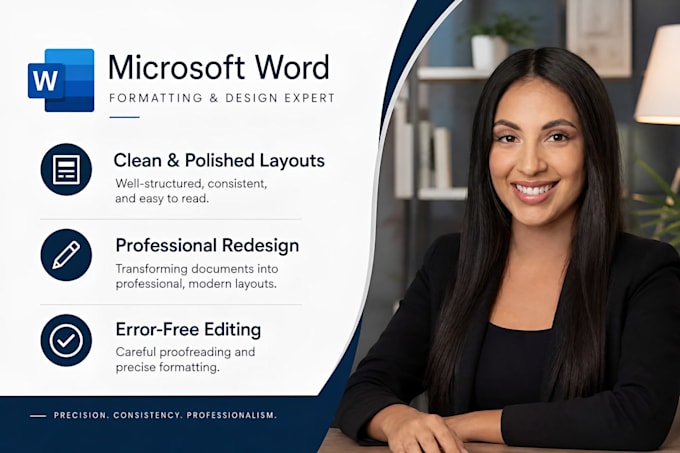 professionally format, redesign, and edit your word documents