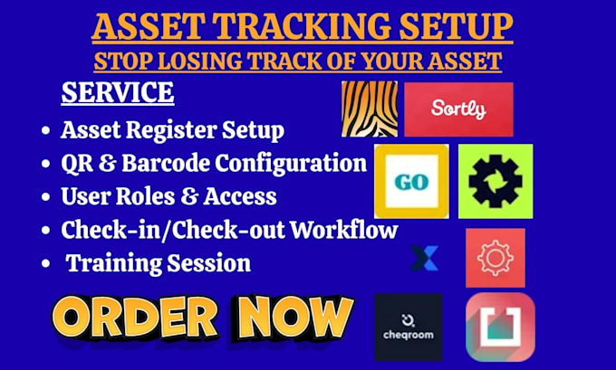 setup asset tiger stripe billing sortly gocodes limble maintainx upkeep cheqroom